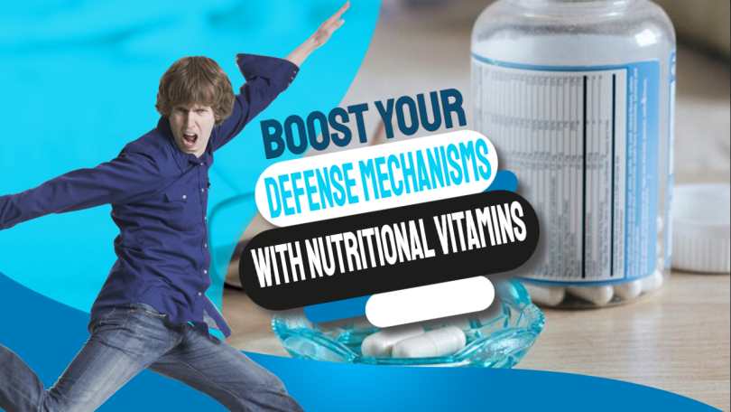 Text in image: "Boost defence mechanisms with nutritional vitamins".