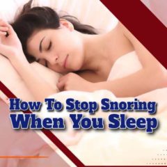 Featured image text: "How to stop snoring when asleep".